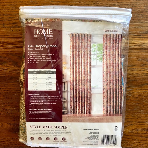 Brand new paisley curtain - Picture 2 of 2